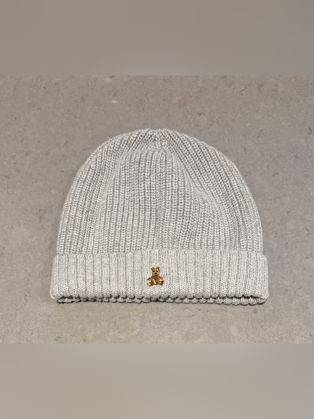 Baby gap 2-3t Gray Knit Beanie with classic Teddy Accent